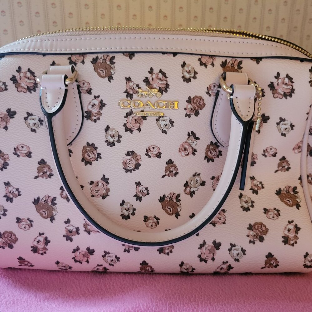 NWOT Coach Pink Floral Crossbody Bag